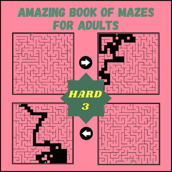 Preview of Amazing Book of Mazes for Adults/ Problem Solving With Maze Solutions/Activities
