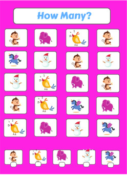 Preview of Amazing Counting Games for Kids with Cute Animals