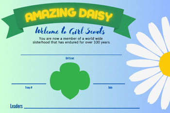 Preview of Amazing Daisy Certificate