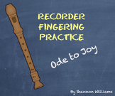 Ode To Joy - Recorder Fingering Practice