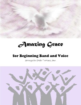 Preview of Amazing Grace for Beginner Band and Voice