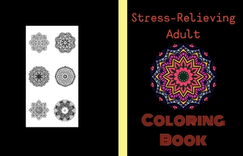 Preview of Amazing Mandala Coloring book for Adults - adult coloring book - Stress Relievin