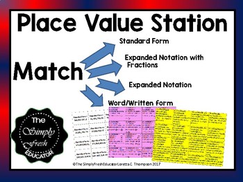 Preview of Amazing Place Value Station-Practice for STAAR