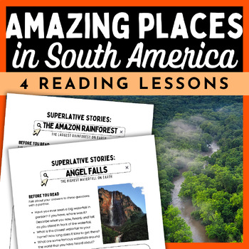 Preview of Amazing Places in South America BUNDLE | ESL Reading Comprehension