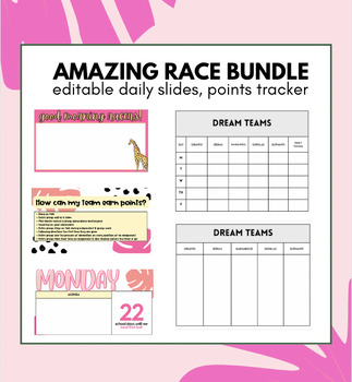 Preview of Amazing Race Bundle (Canva & Google Slide Versions Available)