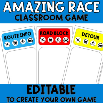 Preview of TEST PREP GAME Amazing Race CREATE YOUR OWN CHALLENGES