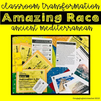 Preview of Amazing Race: Social Studies 6th Grade Worksheets for the Ancient Mediterranean