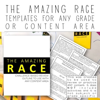 Preview of Amazing Race Review - Templates to use with ANY grade or content area