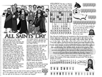 Preview of Amazing Saints Activity Bundle - November - All Saints day, St. Raphael the Arch