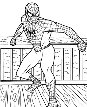 Spiderman Coloring Book: 40 Artistic Ilustrations for Kids of All Ages  (Unofficial Coloring Book) a book by Spiderman Coloring Book