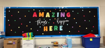 Preview of Amazing Things Happen Here Bulletin Board Letters
