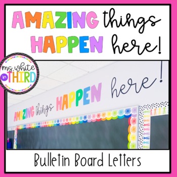 Bulletin Board Letters, Classroom Quote