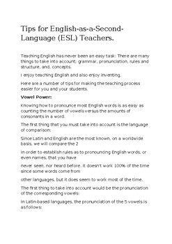 Preview of Amazing Tips for English Teachers