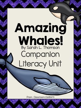 Preview of Amazing Whales Companion Literacy Unit