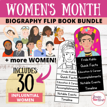 Preview of Amazing Women Biography Study Flip books