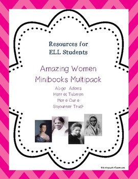 Preview of Amazing Women Minibooks Multipack for ELL Students