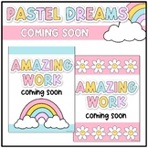 Amazing Work Coming Soon | Pastel | Editable | Free