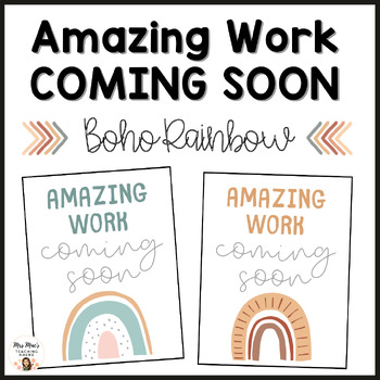 Preview of Amazing Work Coming Soon Posters (Boho Rainbow)