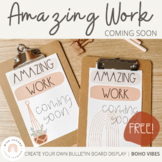Amazing Work Coming Soon Posters |   Modern BOHO VIBES Theme