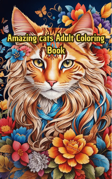 Preview of Amazing cats Adult Coloring Book