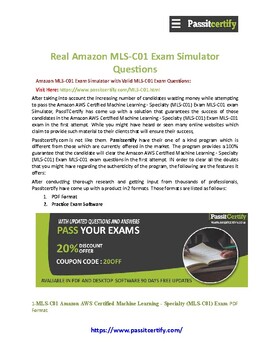 Test MLS-C01 Sample Questions
