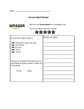 amazon book review assignment