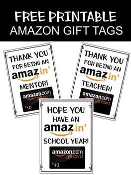 Preview of Amazon Gift Card Tags