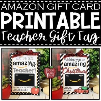 Preview of Amazon Gift Tag for Teacher Christmas Gift and/or Appreciation Gift