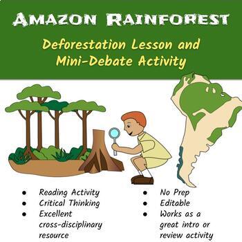 Preview of Amazon Rainforest Deforestation Lesson and Mini-Debate Activity