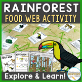 Amazon Rainforest Ecosystem: Build a Food Web Activities &