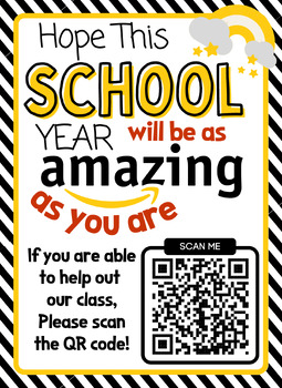 Preview of Amazon Wishlist QR Code Back to School