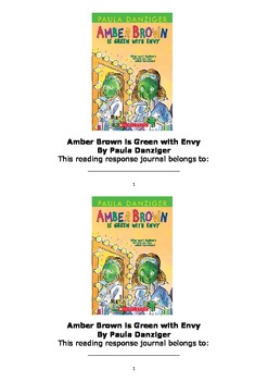 Preview of Amber Brown is Green with Envy Workbook