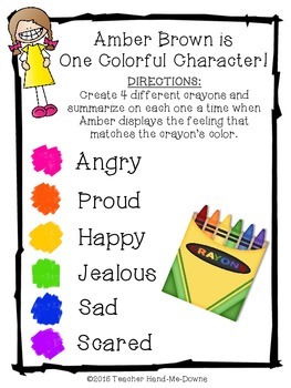 Amber Brown Is Not A Crayon Book Project Activities By Teacher Hand Me Downs