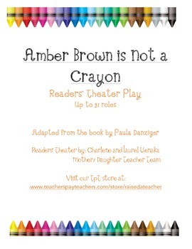 Preview of Amber Brown is Not a Crayon Readers' Theater with Activities