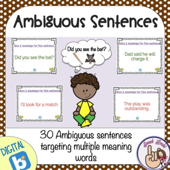 Ambiguous Sentences Teaching Resources | TPT