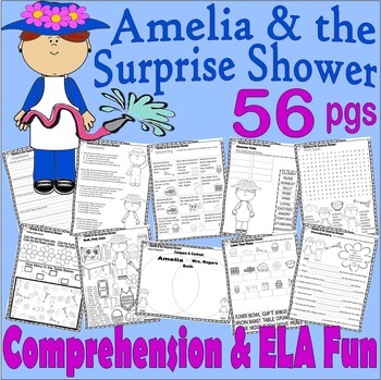 Preview of Amelia Bedelia and the Surprise Shower Read Aloud Book Companion Comprehension