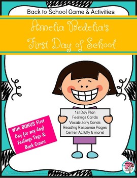 Preview of Amelia Bedelia's First Day of School Activities for Back to School