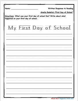 Amelia Bedelia's First Day of School Primary Activity Packet | TpT