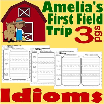 Preview of Amelia Bedelia's First Field Trip IDIOMS x9 Speech Special Education Language