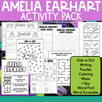Preview of Amelia Earhart Activity Pack