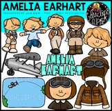 Amelia Earhart Clip Art Set {Educlips Clipart}