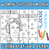Amelia Earhart Collaborative Coloring Poster Activities, W