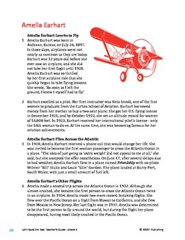 Preview of Amelia Earhart - Informational Text Test Prep