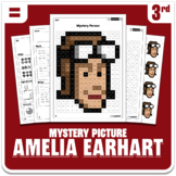 Amelia Earhart Math Mystery Picture - Grade 3 Operations -