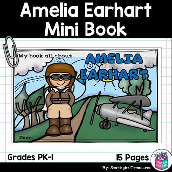 Preview of Amelia Earhart Mini Book for Early Readers: Women's History Month