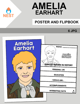 Preview of Amelia Earhart Poster and Flipbook