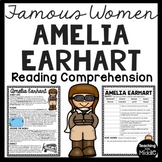 Amelia Earhart Reading Comprehension Passage Famous Women 