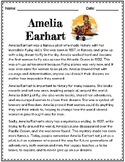 Amelia Earhart Differentiated Biography Reading Passage an