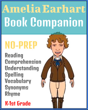 Preview of Amelia Earhart Task Cards Book Companion {Multiple Skills Reading Comprehension}