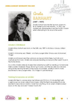Preview of Amelia Earhart biography for kids